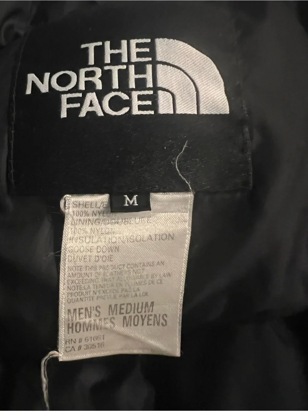 Vintage The North Face Mens Medium Nuptse 700 Down Vest Blue